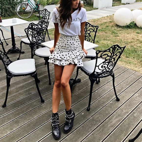 Zara Draped Mini Skirt in Velvet Black Blogger Fav - Picture 2 of 14